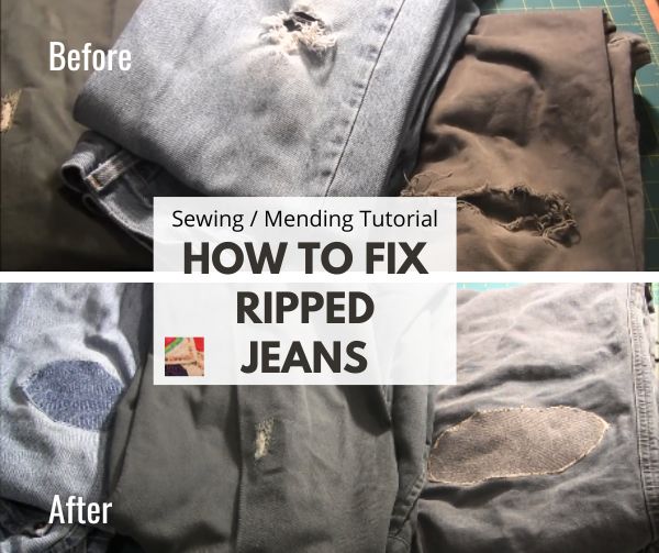 How to fix ripped jeans tutorial - fb